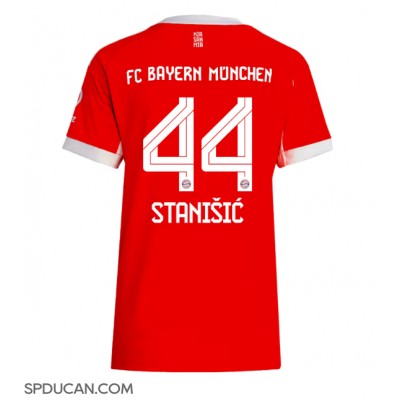 Zenski Nogometni Dres Bayern Munich Josip Stanisic #44 Domaci 2025-26 Kratak Rukav Zenski Nogometni Dres Bayern Munich Josip Stanisic #44 Domaci 2025-26 Kratak Rukav